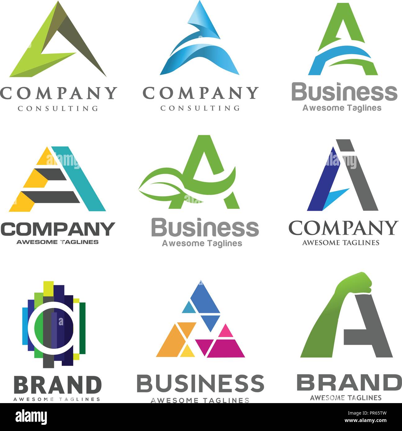 Una lettera di vettore logo, una lettera logo design illustrazione vettoriale modello, una lettera vettore logo, lettera un vettore logo, creative lettera una lettera logo Illustrazione Vettoriale