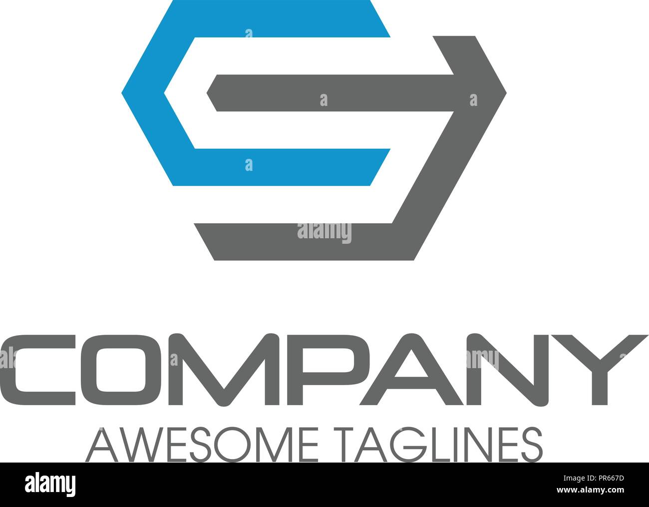 Lettera logo cs vettore, lettera s come stile di diamante vettore logo Illustrazione Vettoriale