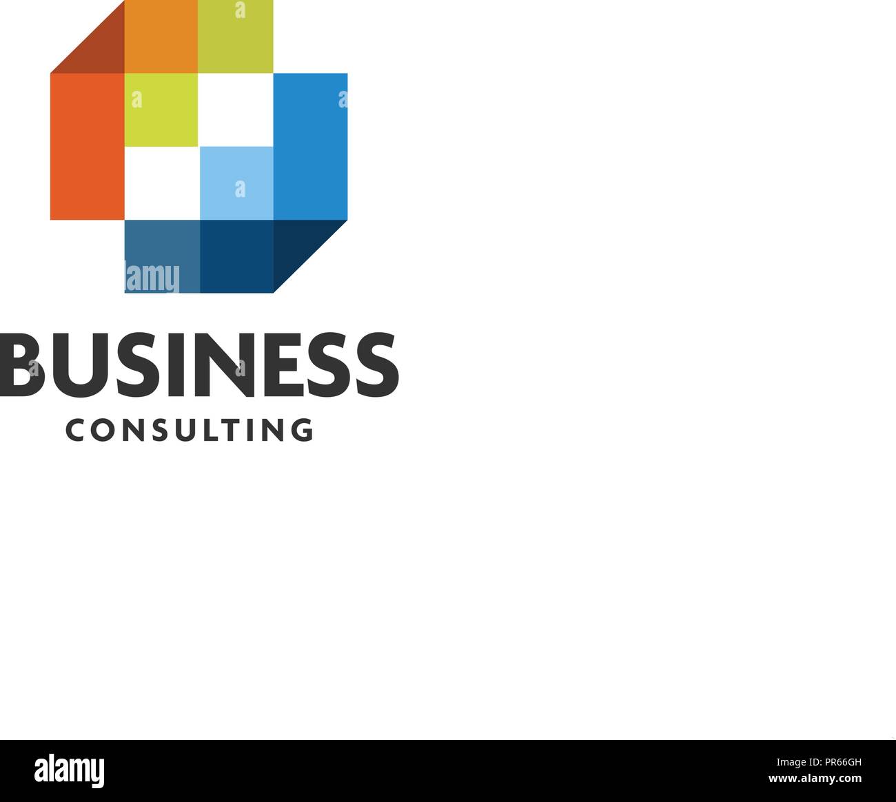 Square pixel digitale logo design vector, Pixel quadrati logo della tecnologia Illustrazione Vettoriale