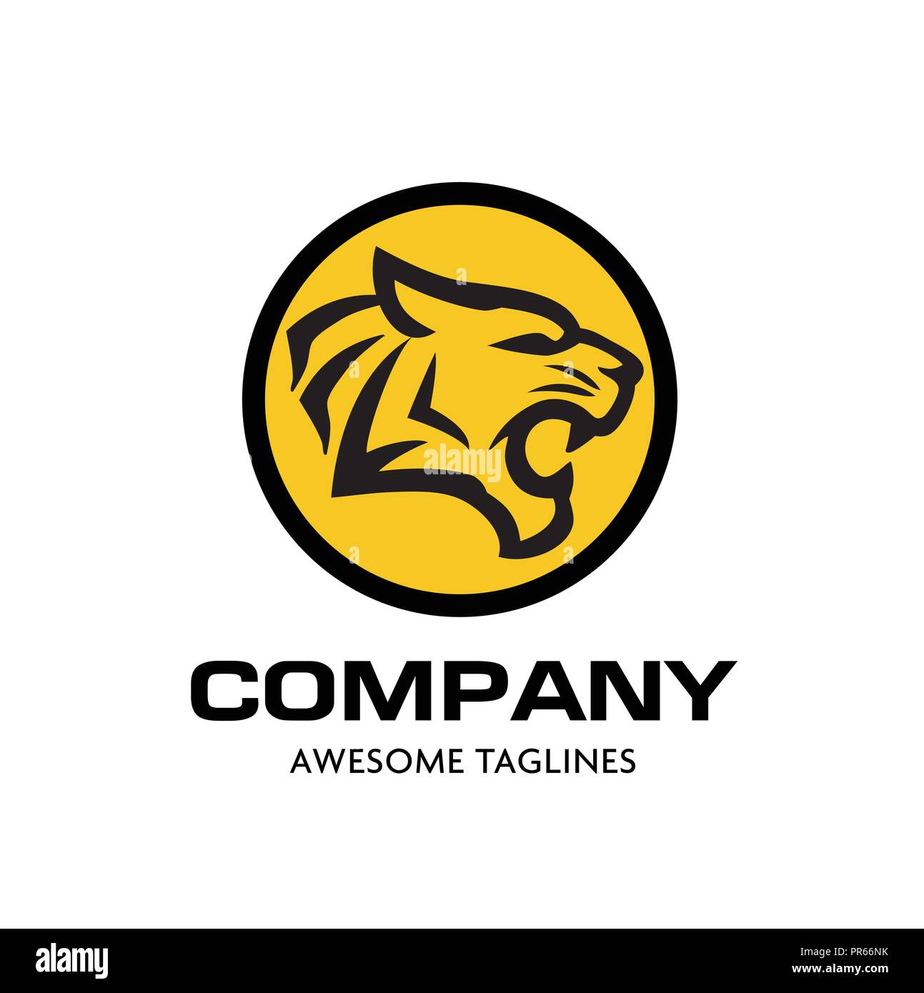 Testa di Tiger logo vettoriale concetto. Testa di tigre silhouette segno. Tigre del Bengala testa illustrazione creativa Illustrazione Vettoriale