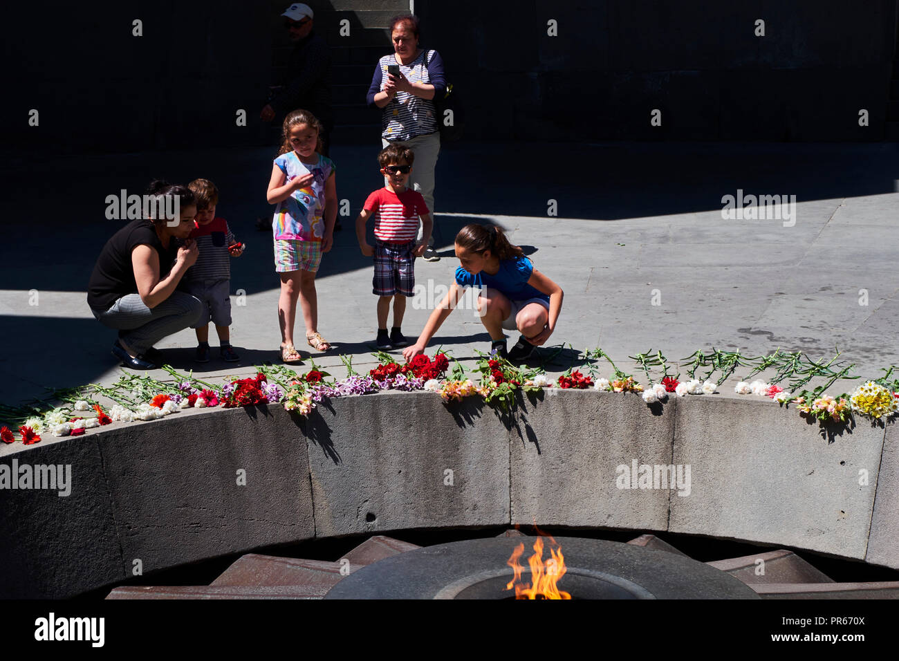 Armenia, Yerevan, il genocidio armeno Memorial e Museo Foto Stock
