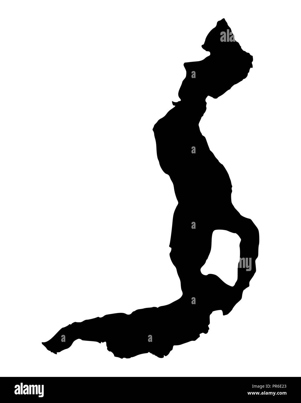Mappa del lago d'Iseo Foto Stock