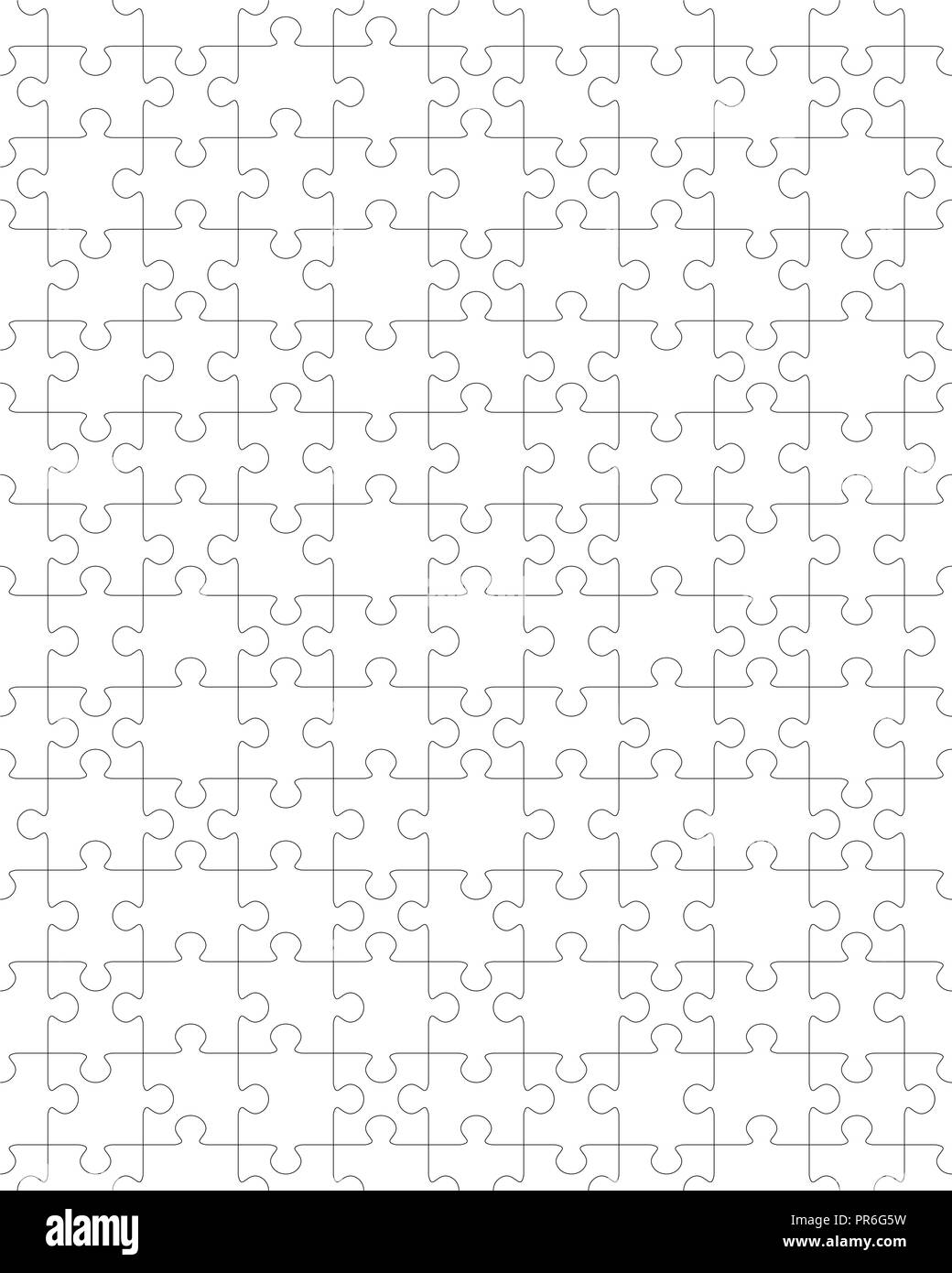 Illustrazione Vettoriale di puzzle, pezzi separati Foto Stock