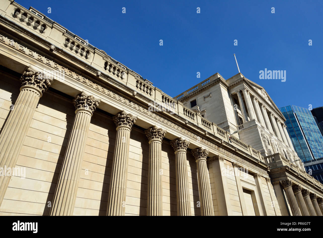 Bank of England, Threadneedle Street, City of London EC2R, Regno Unito Foto Stock