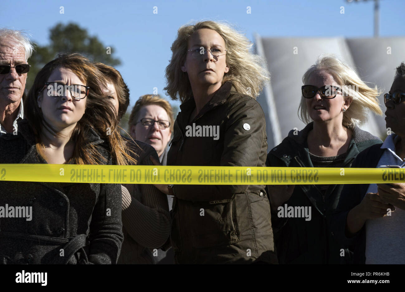 Halloween è un imminente American slasher film diretto da David Gordon Green e scritto da verde, Jeff Fradley e Danny McBride. È l'undicesimo episodio della franchise di Halloween ed è un sequel diretto di Halloween, trascurando la continuità del sequel precedente. Questa fotografia è per il solo uso editoriale ed è il copyright del film company e/o il fotografo assegnato dal film o società di produzione e può essere riprodotto solo da pubblicazioni in congiunzione con la promozione del film di cui sopra. Un credito per il film company è richiesto. I fotografi Foto Stock