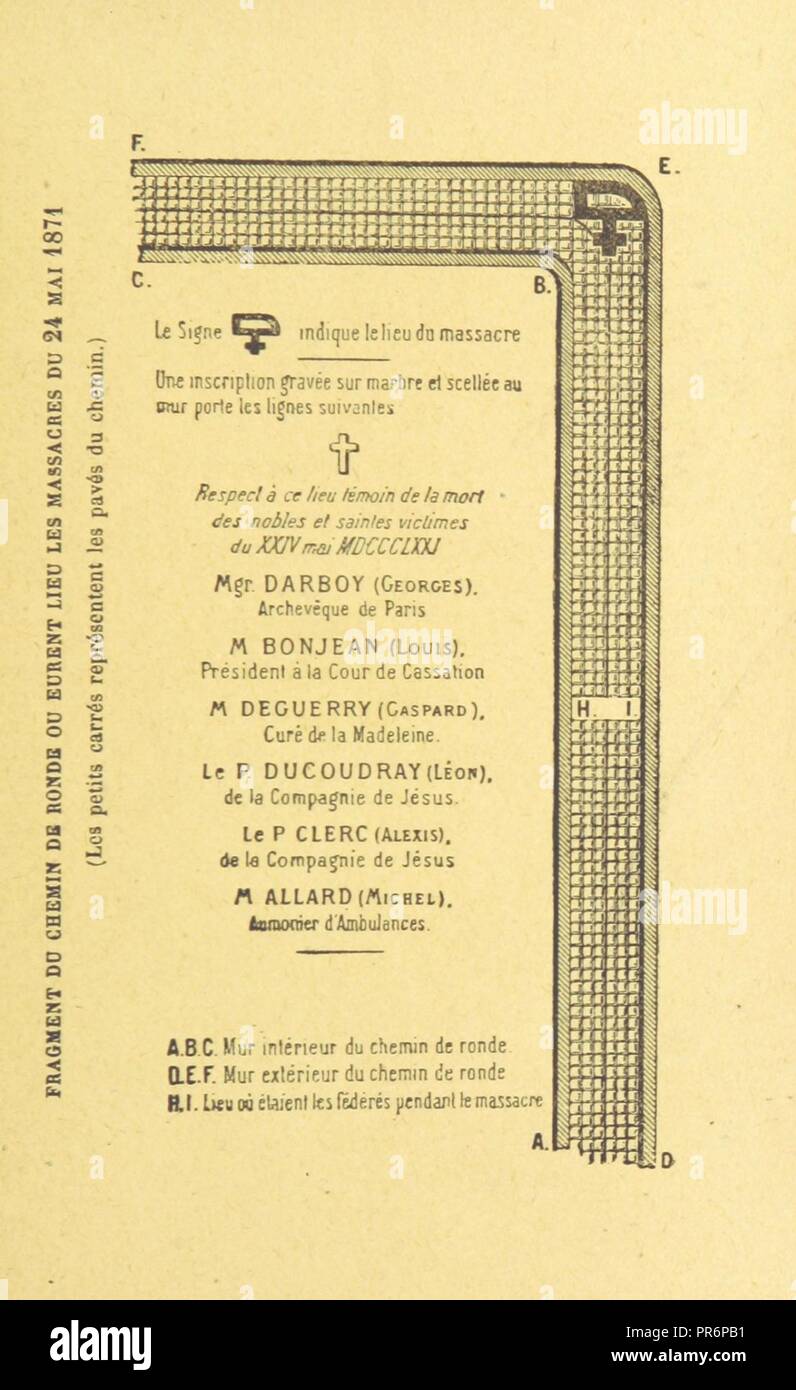 Pagina 11 di '[La Roquette. Hommage à Notre Dame des Victoires et souvenir à affectueux tous mes . compagnons d'infortune. Journées des 24, 25, 26, 27 & 28 mai 1871 . Cinquième édit0063. Foto Stock