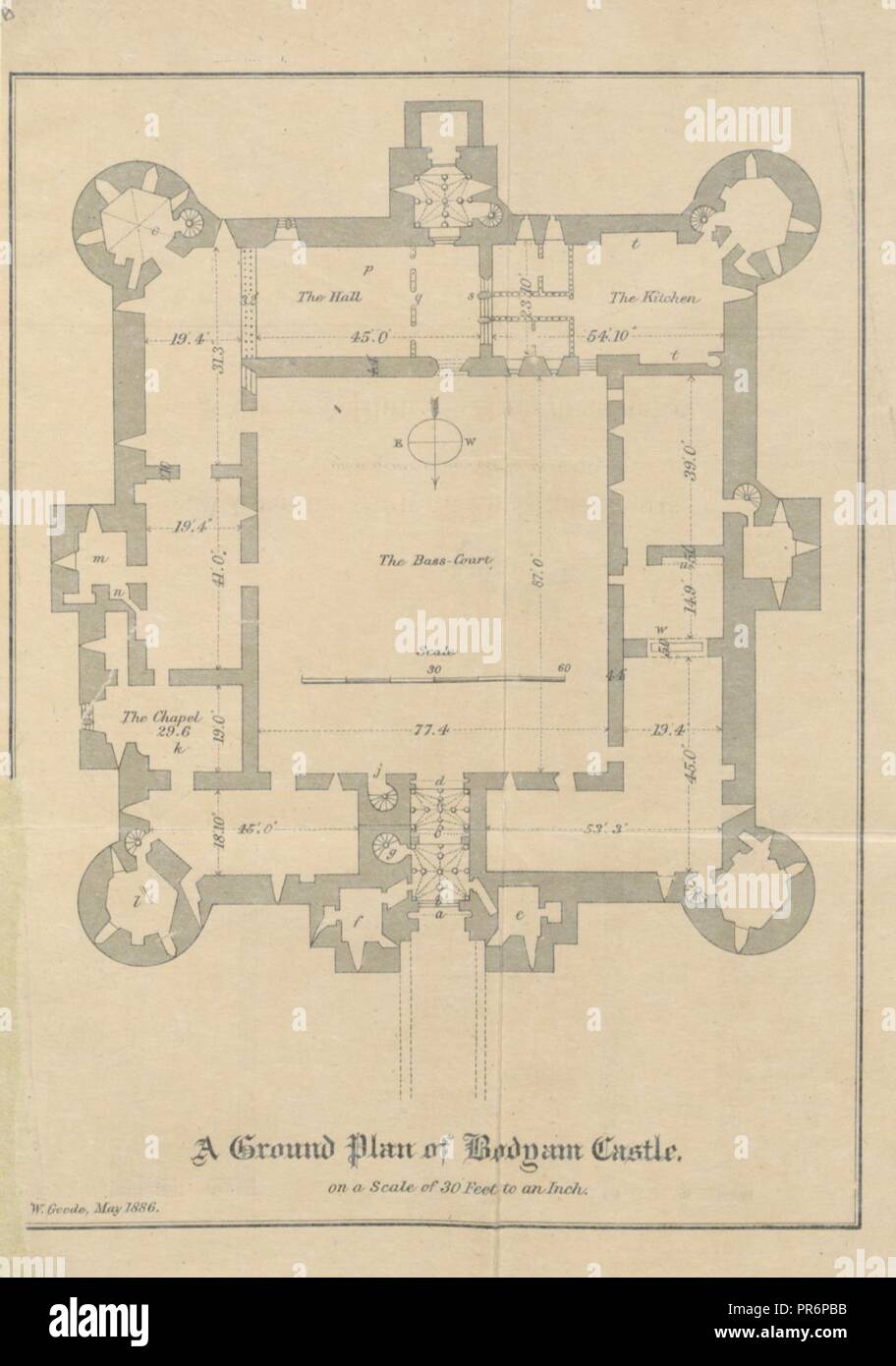 Pagina 11 di "Castello Bodiam, storico e descrittivo . A cura di F. Gorham Ticehurst, etc' . Foto Stock