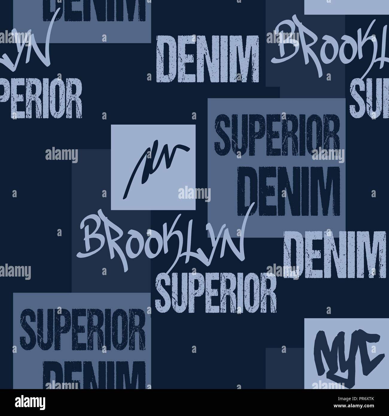 Il denim tipografia, Brooklyn New York Artwork abbigliamento stencil. College Sport T-shirt Stampa, grafica per la stampa prodotto, Apparel tee Fashion Jeans Graphi Illustrazione Vettoriale
