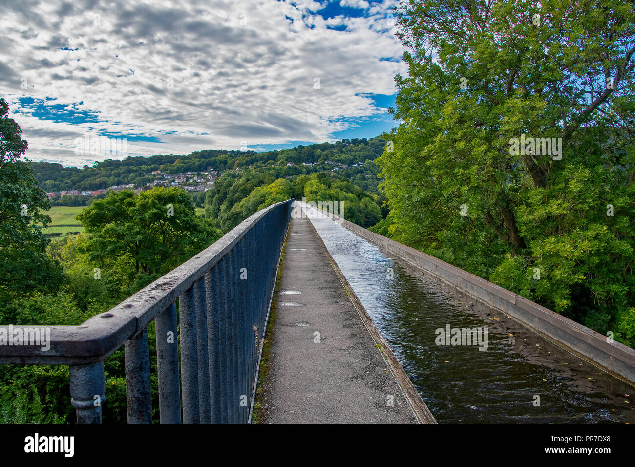 Aquaduct Pontcysyllte in Llangollen canal nel Galles del Nord Foto Stock