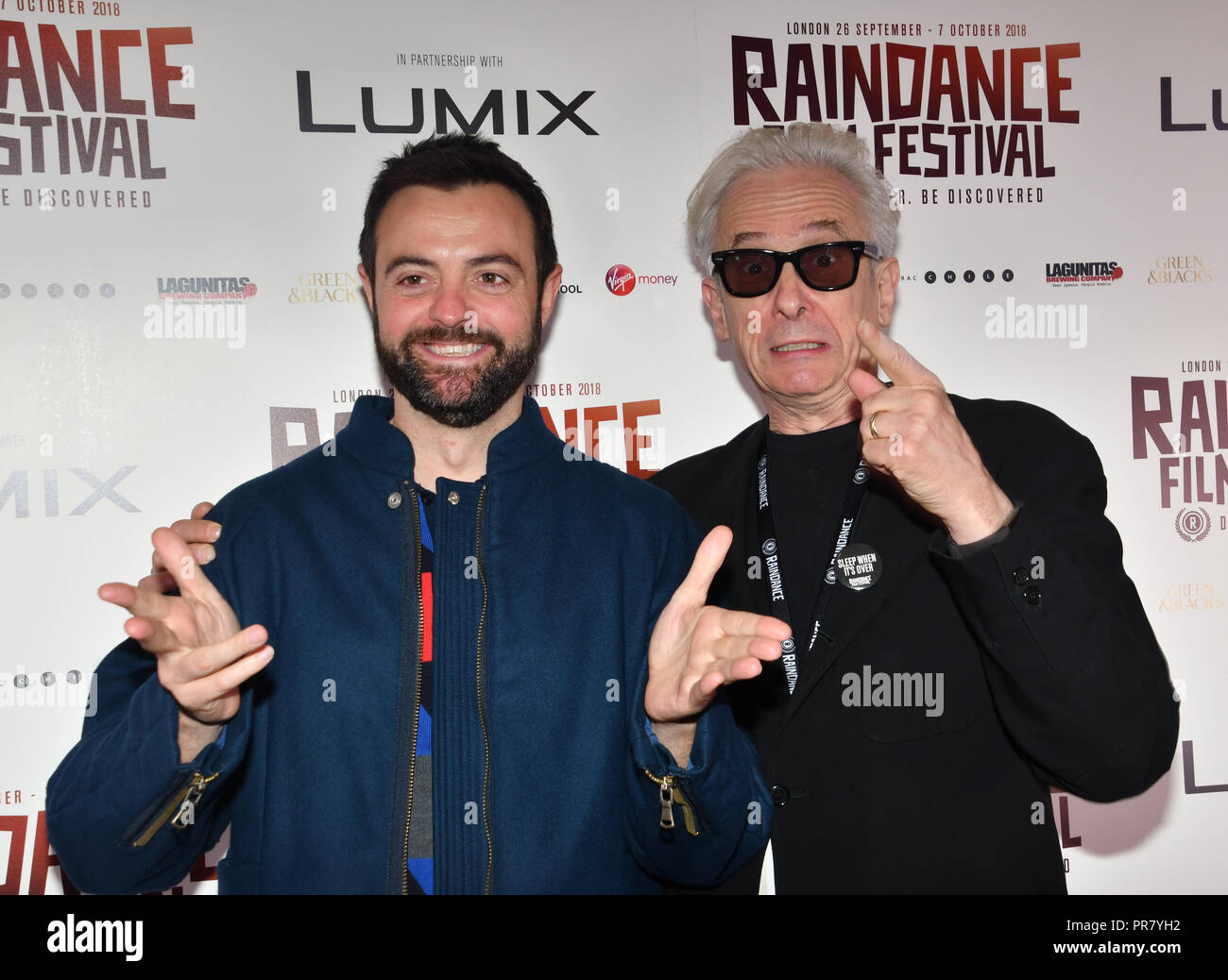 Londra, Regno Unito. 29 settembre 2018. Direttore Gustavo Sanchez - io odio New York e Elliot Grove frequentare la Premiere mondiale del Team Khan - Raindance Film Festival 2018 a Vue Cinema - Piccadilly, Londra, Regno Unito. 29 settembre 2018. Credito: Picture Capital/Alamy Live News Foto Stock