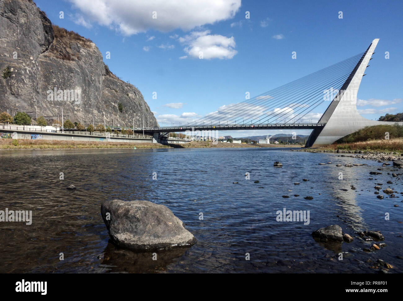 Usti Nad Labem, Repubblica Ceca, Mariana Elbe River Bridge Foto Stock