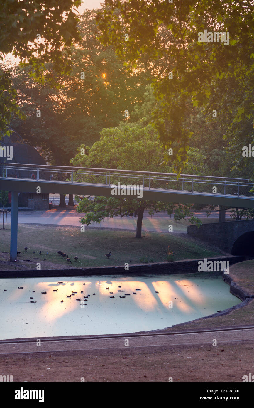 Parco della Boverie a Liegi. Liege, la Vallonia, Belgio. Foto Stock
