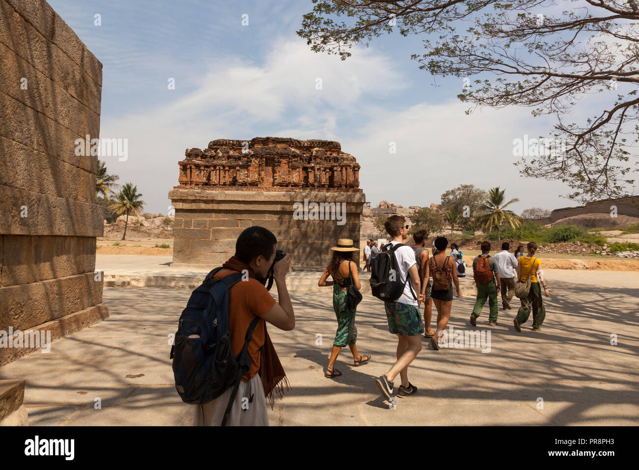 Tempio, Hampi, India Foto Stock