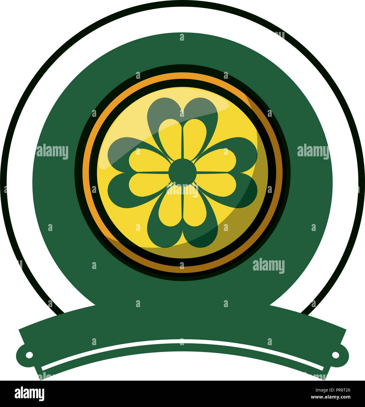 Coin emblema irlandese Illustrazione Vettoriale