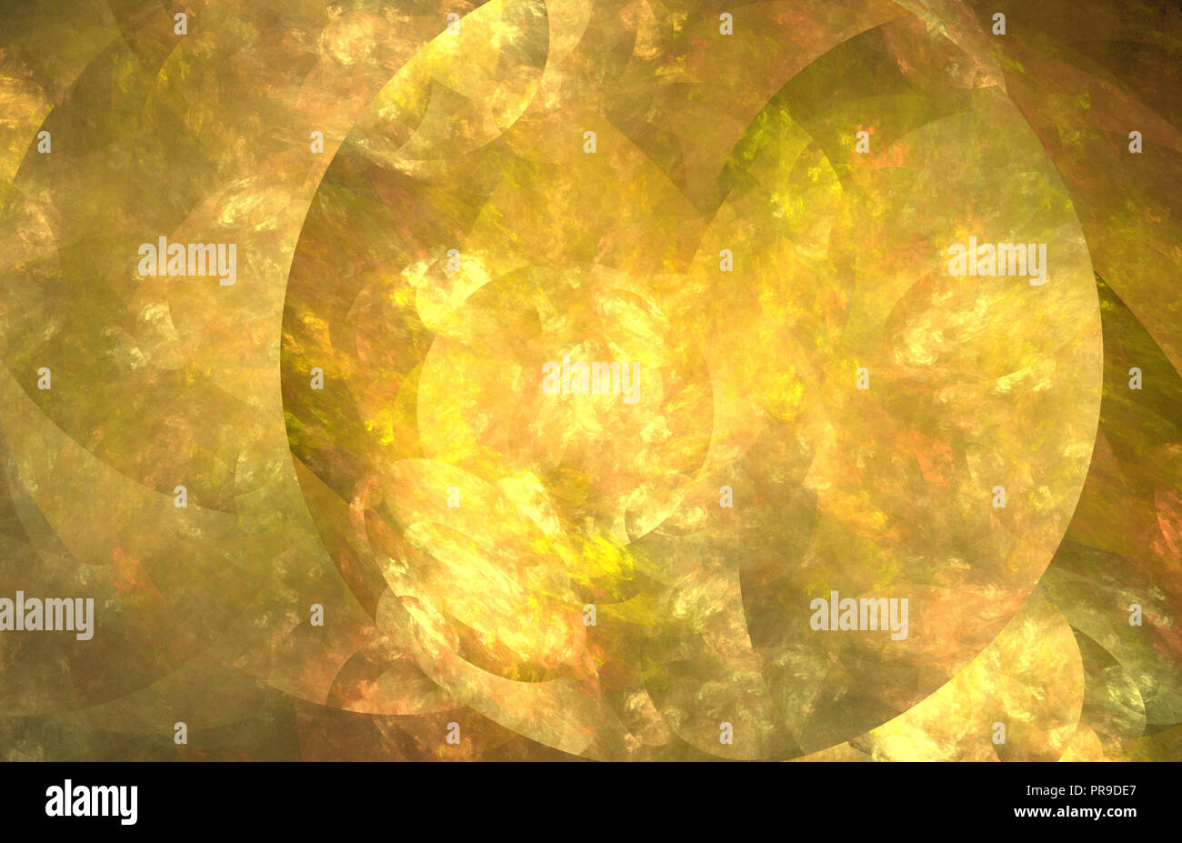 Giallo astratta frattale con sun. Fantasy texture frattale. Arte digitale. Il rendering 3D. Computer immagine generata Foto Stock