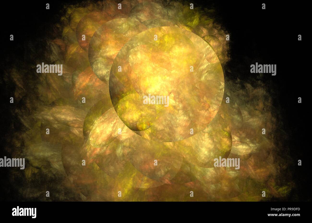 Abstract fractal texture con cerchio. Fantasy texture frattale. Arte digitale. Il rendering 3D. Computer immagine generata Foto Stock