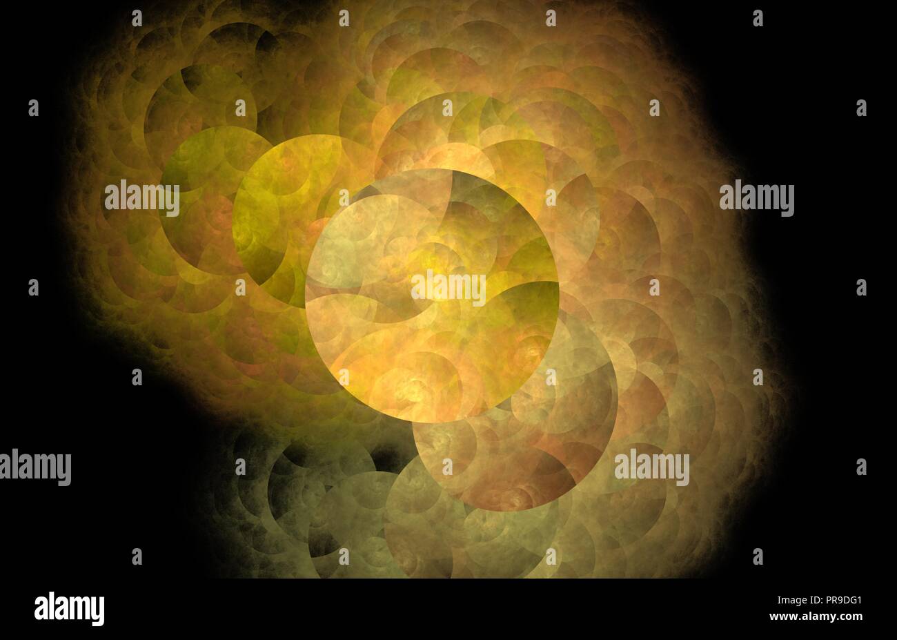 Abstract fractal texture con cerchio. Fantasy texture frattale. Arte digitale. Il rendering 3D. Computer immagine generata Foto Stock