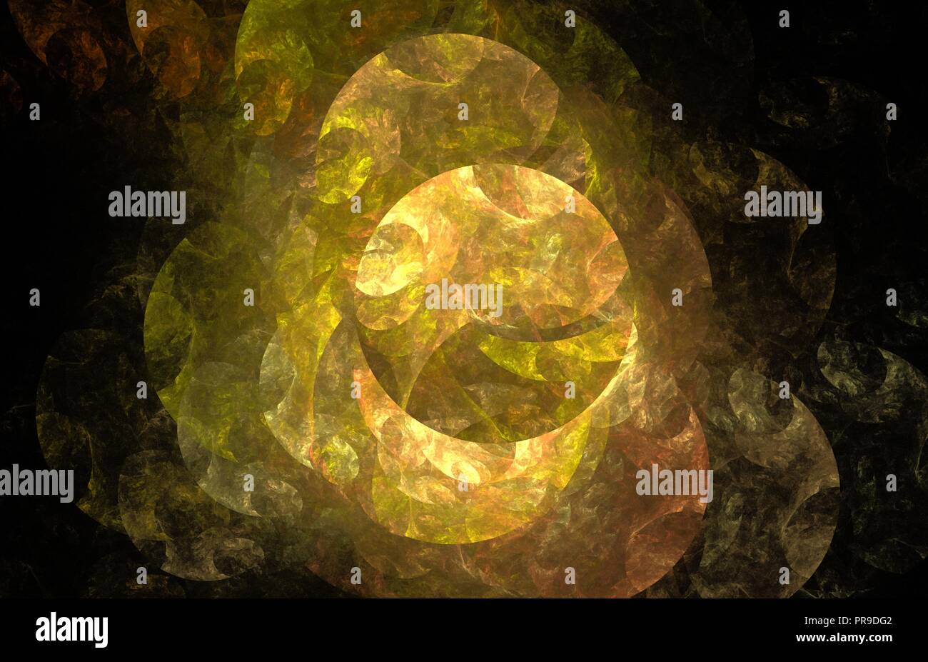 Abstract fractal texture con cerchio. Fantasy texture frattale. Arte digitale. Il rendering 3D. Computer immagine generata Foto Stock