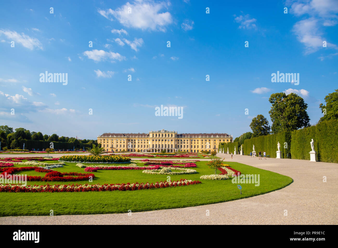 Palazzo di Schonbrunn, imperiale residenza estiva di Vienna in Austria Foto Stock