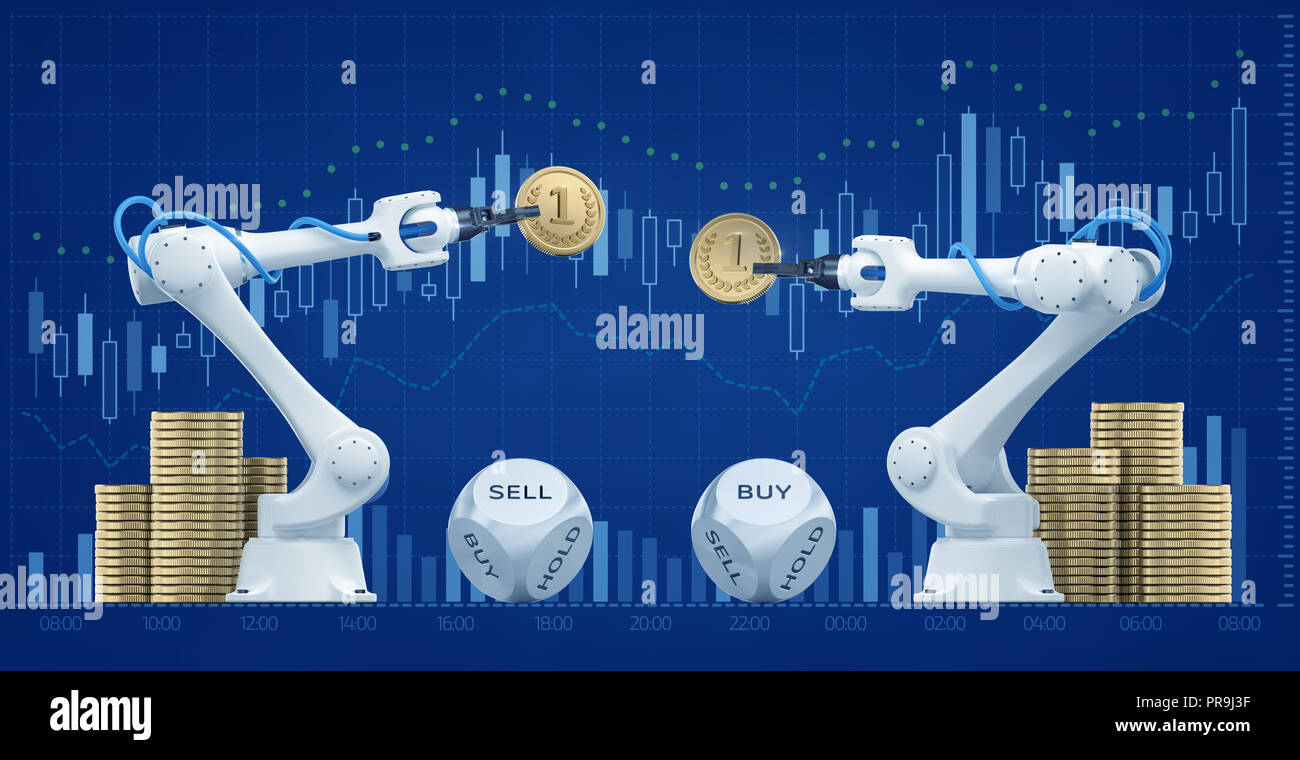 Trading robot del sistema di trading automatico Foto Stock