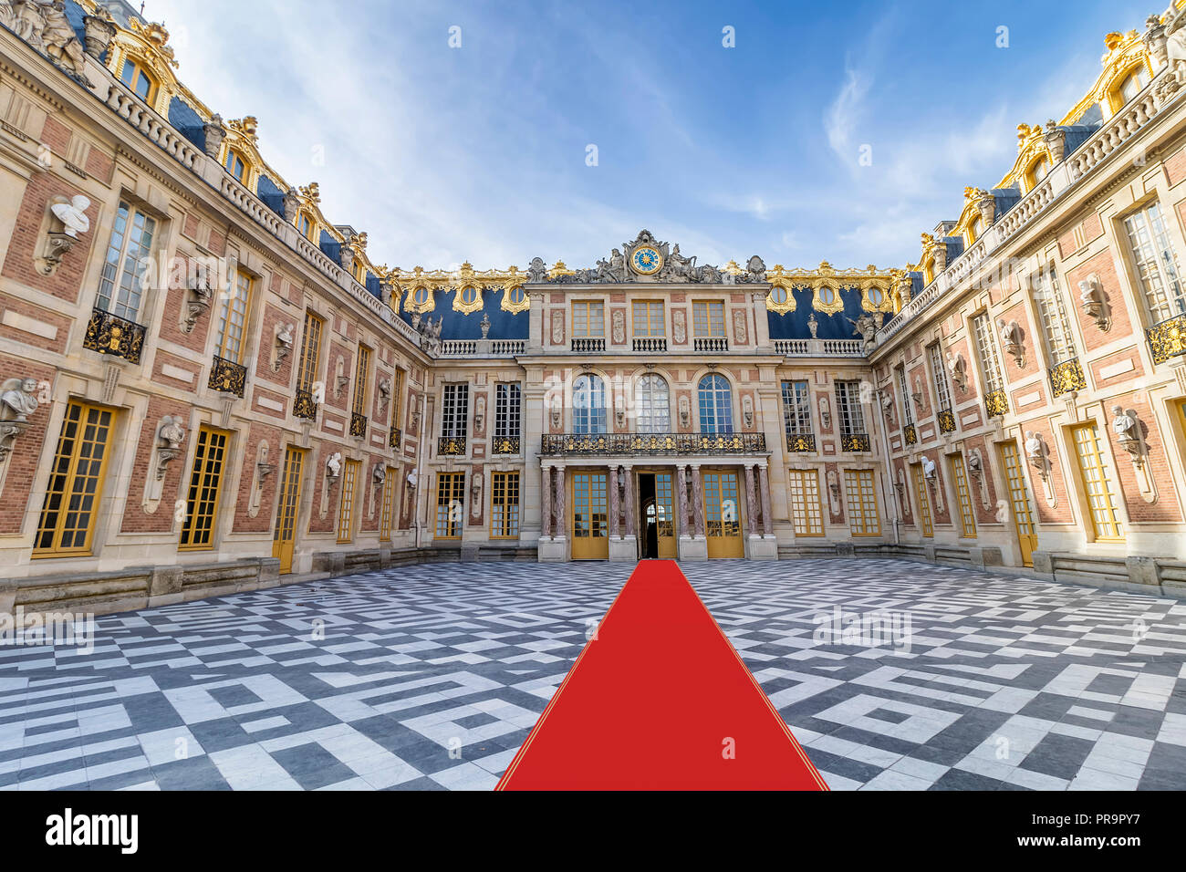All'interno di Chateau de Versailles (Palazzo di Versailles) vicino a Parigi. Palace Versailles era un castello reale. Foto Stock