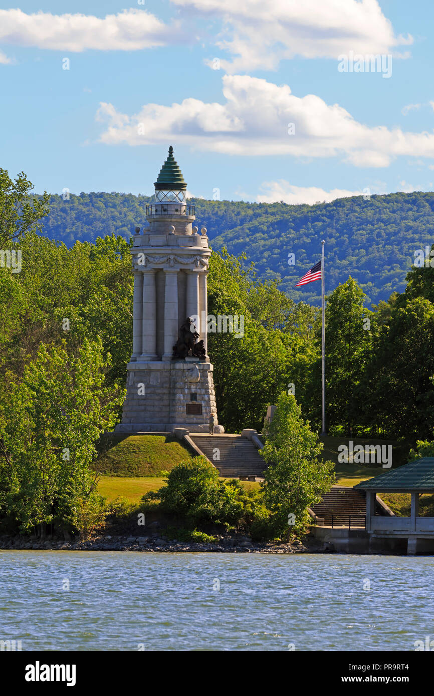 Champlain Memorial Lighthouse, Crown Point, New York Foto Stock