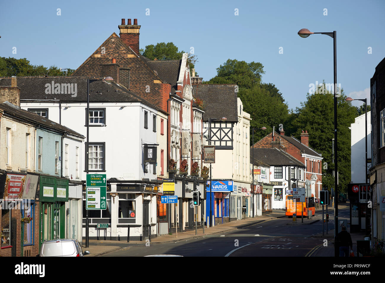 Stoke-on-Trent, Staffordshire town center Church Street Foto Stock