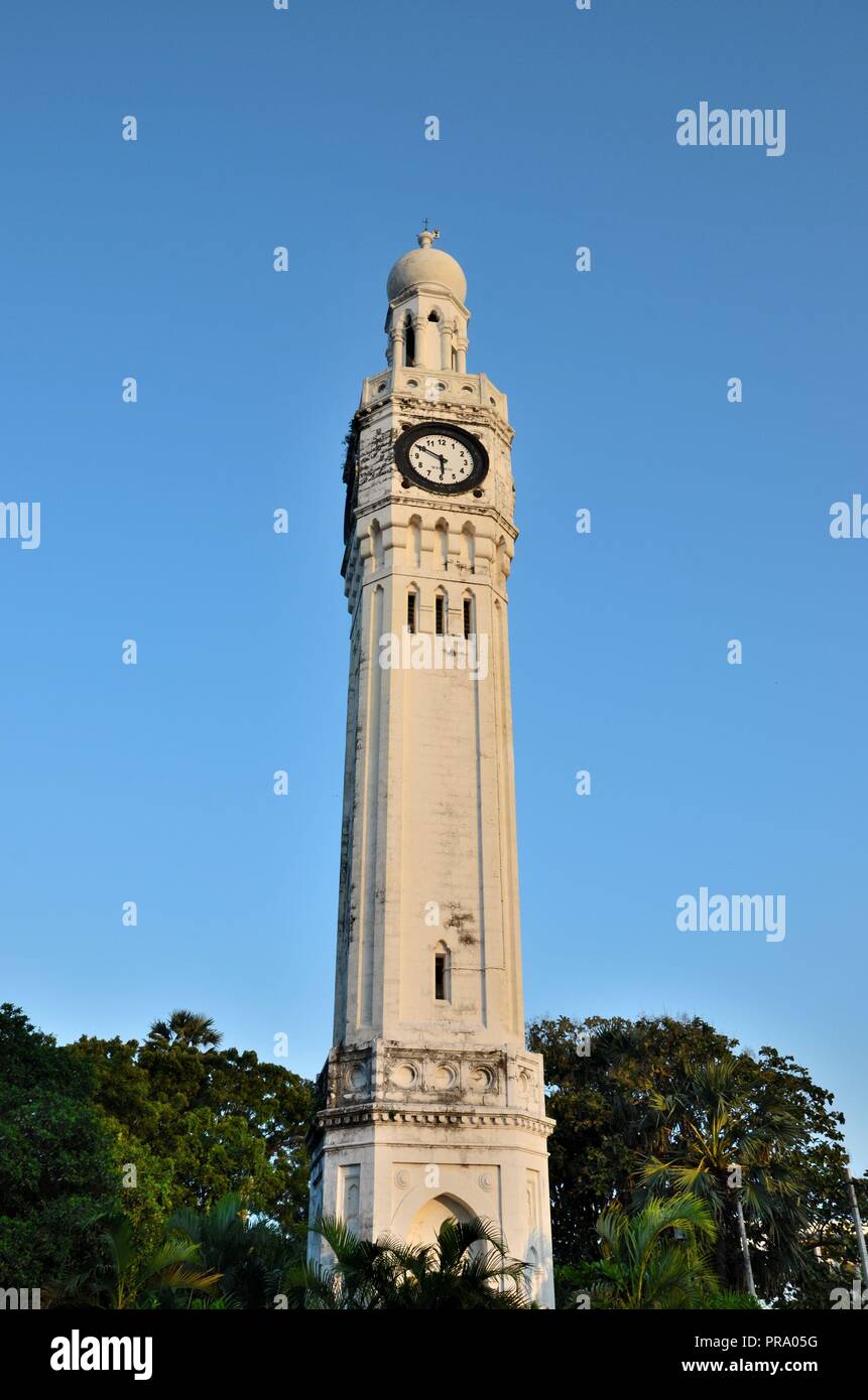 Il clock di Jaffna torre costruita durante la dominazione coloniale britannica Jaffna nello Sri Lanka Foto Stock