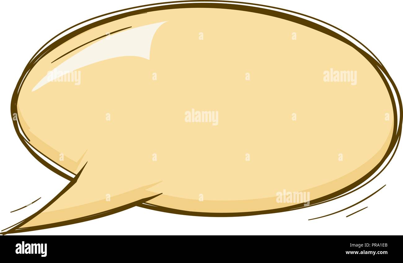 Discorso bolla. Il beige doodle Illustrazione Vettoriale