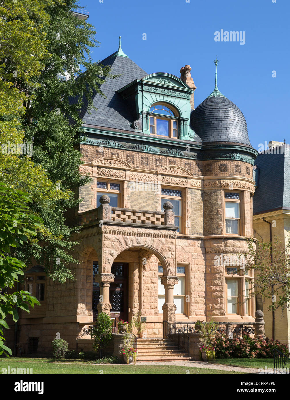 La Laura e George Peckham Miller da casa nel 1887 a Milwaukee nel Wisconsin. L'architetto era agosto Fielder di Chicago. La casa si trova a 1 Foto Stock