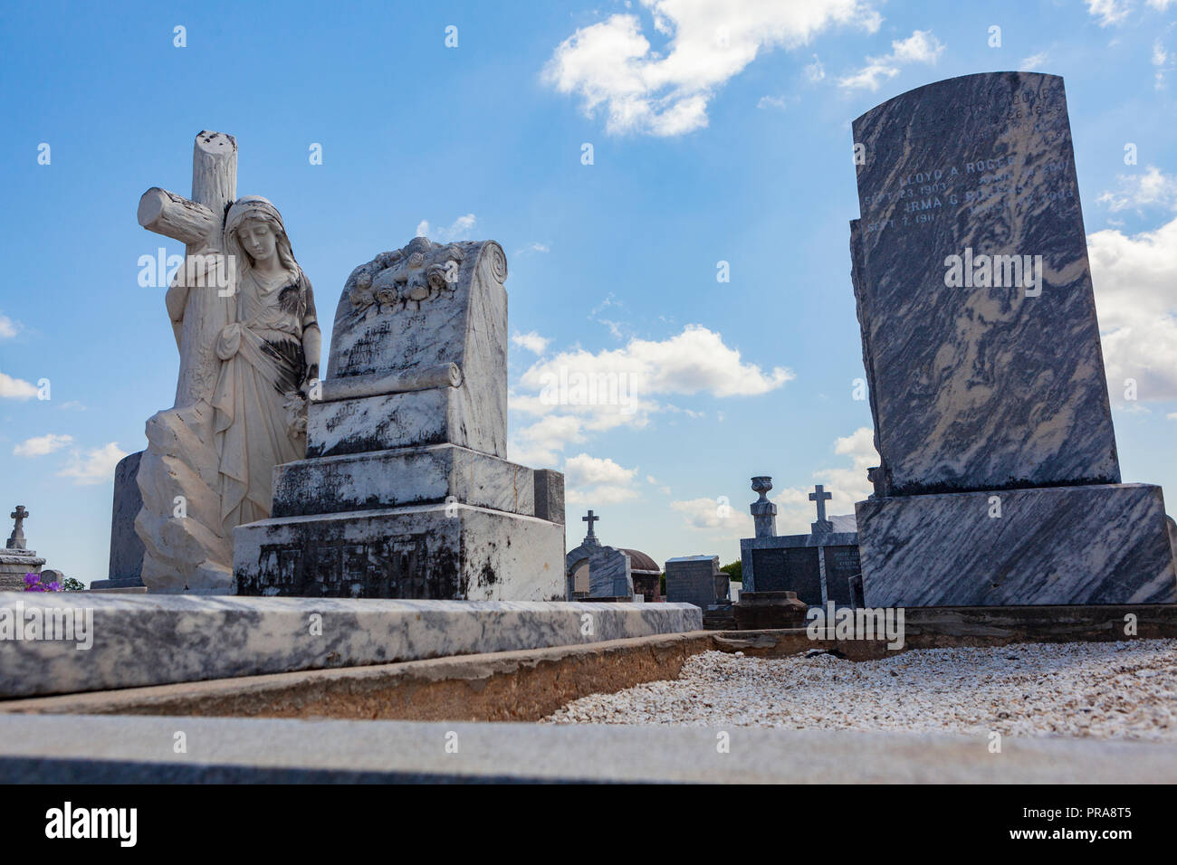 Il lago di Prato Cimitero Parco, New Orleans, Louisiana, Stati Uniti d'America. Foto Stock