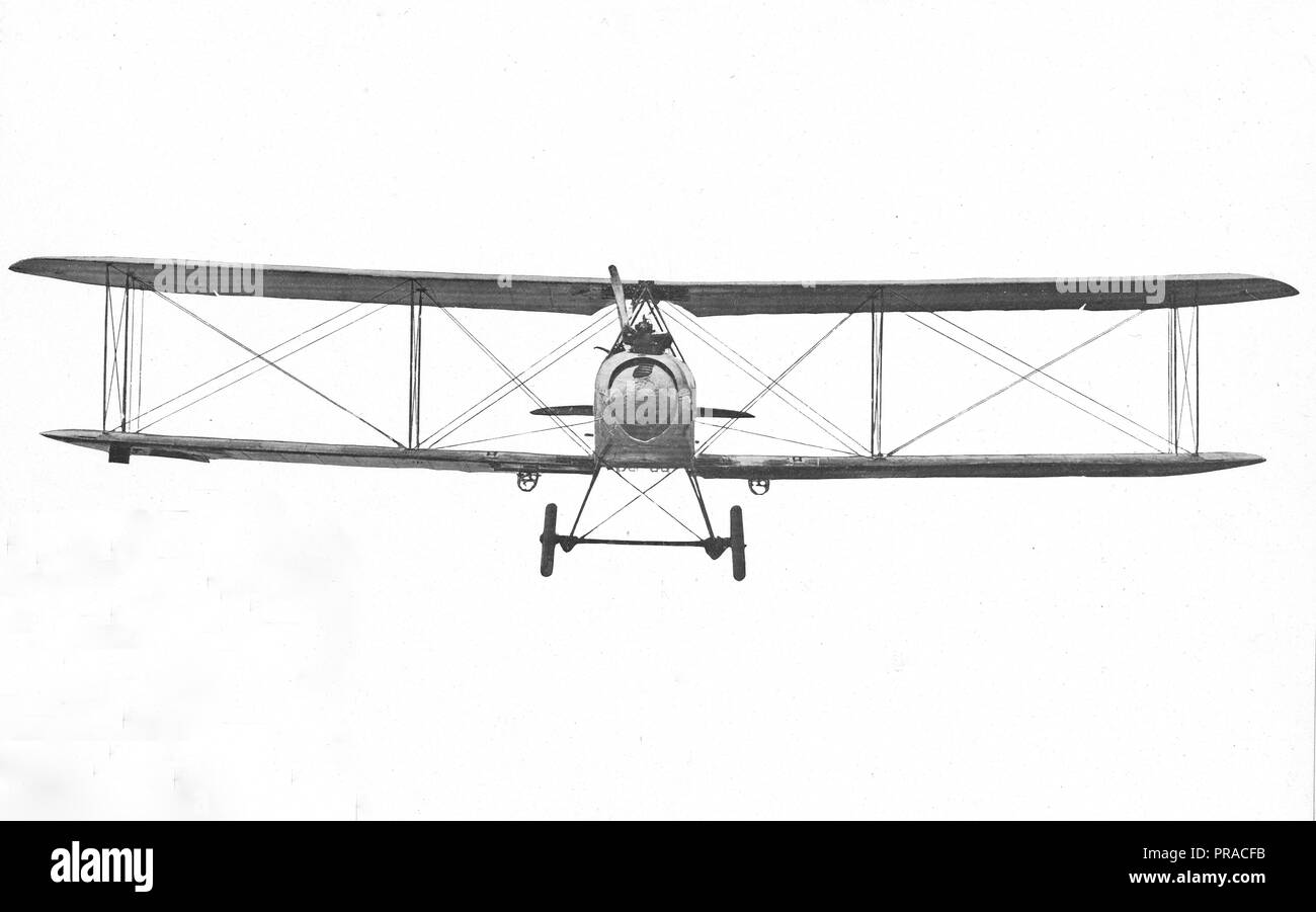 Novembre 1918 - tipi di aerei tedeschi. Albatros biposto biplano. Vista frontale. Da 2d sezione generale dello Staff - AEF - Novembre 1918 Foto Stock
