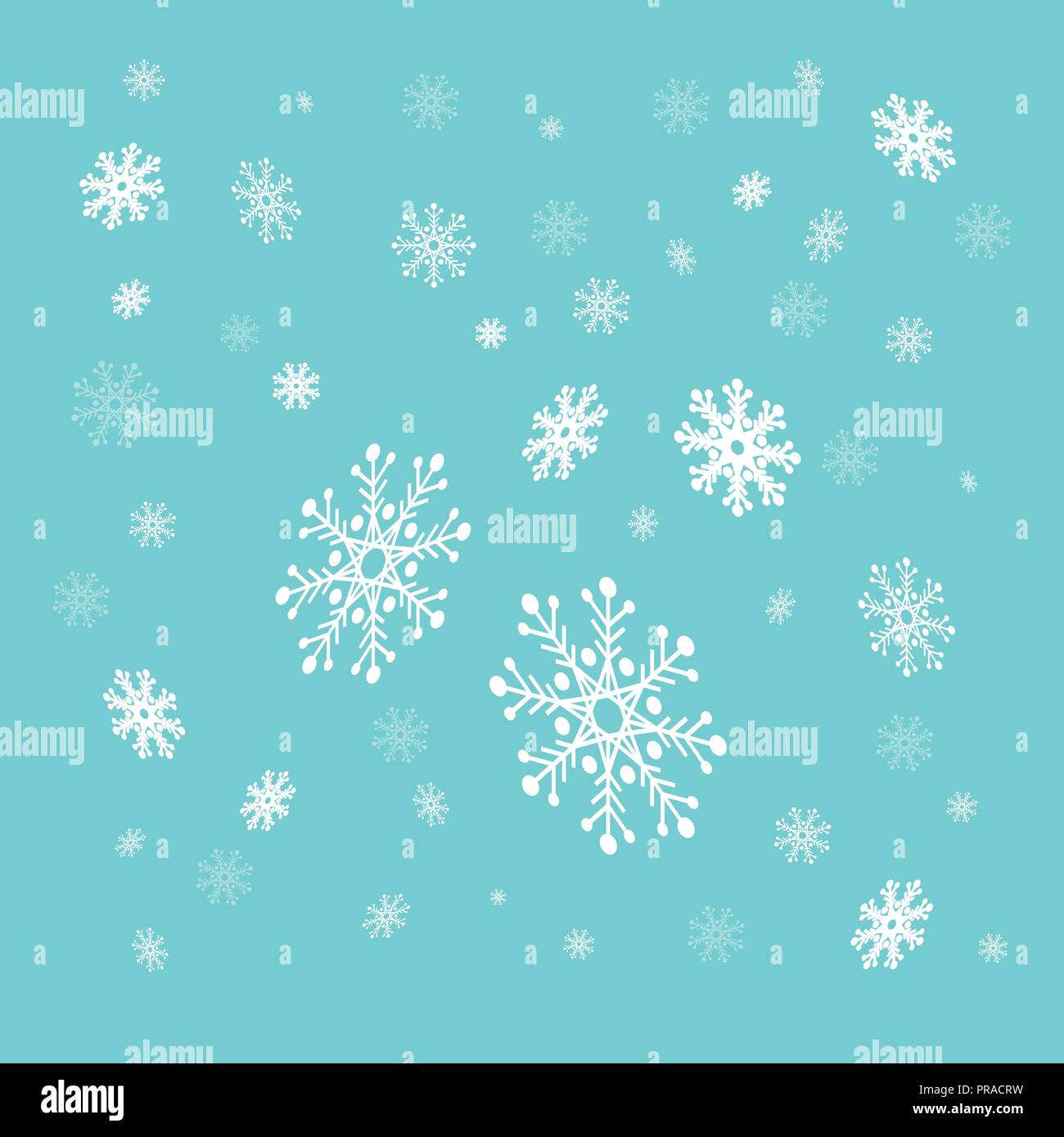 I fiocchi di neve caduta di luce sullo sfondo blu scena Vector Graphic Design Template Illustrazione Vettoriale