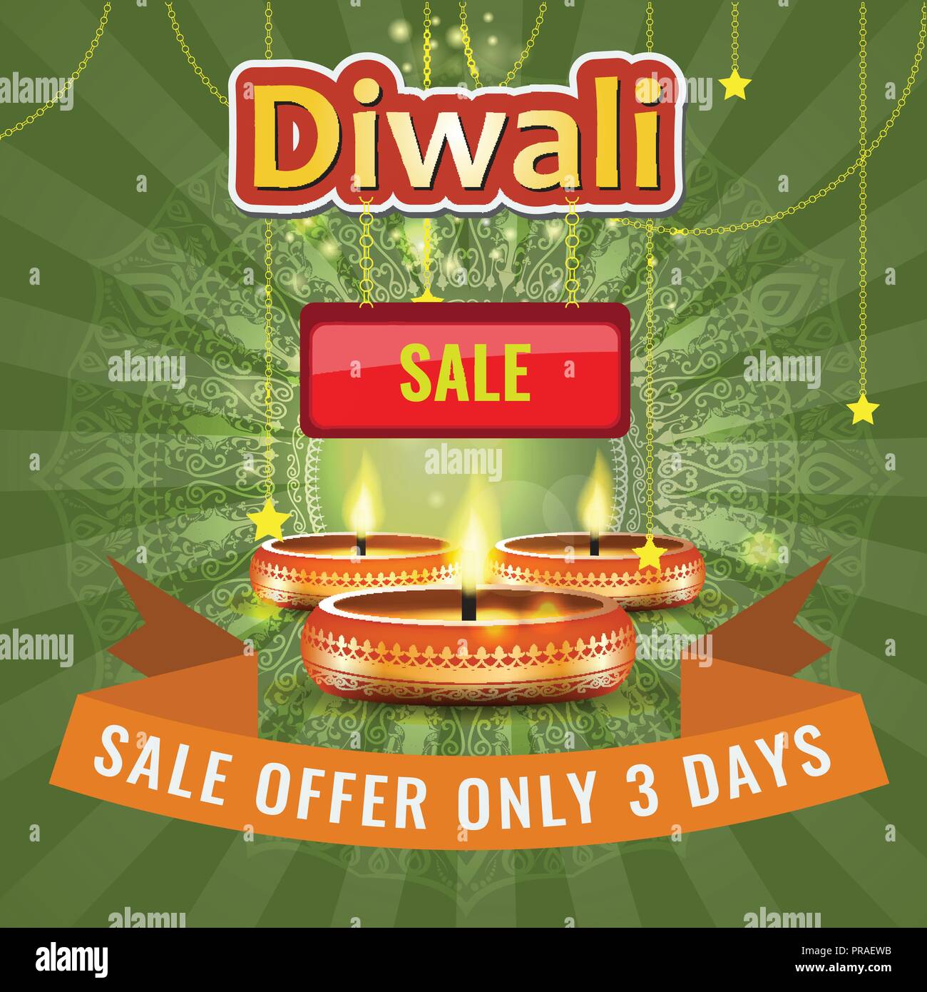 Vector Diwali Festival vendita poster e volantini o annuncio pubblicitario modello di impaginazione. Illustrazione Vettoriale