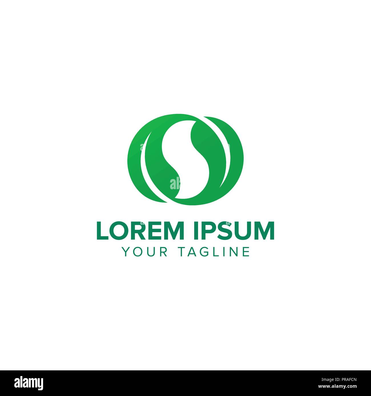 Creative Eco Logo foglia concept design con la lettera S in mezzo. Pulita, semplice e uno stile professionale. Molto bello per un brand identity . Illustrazione Vettoriale