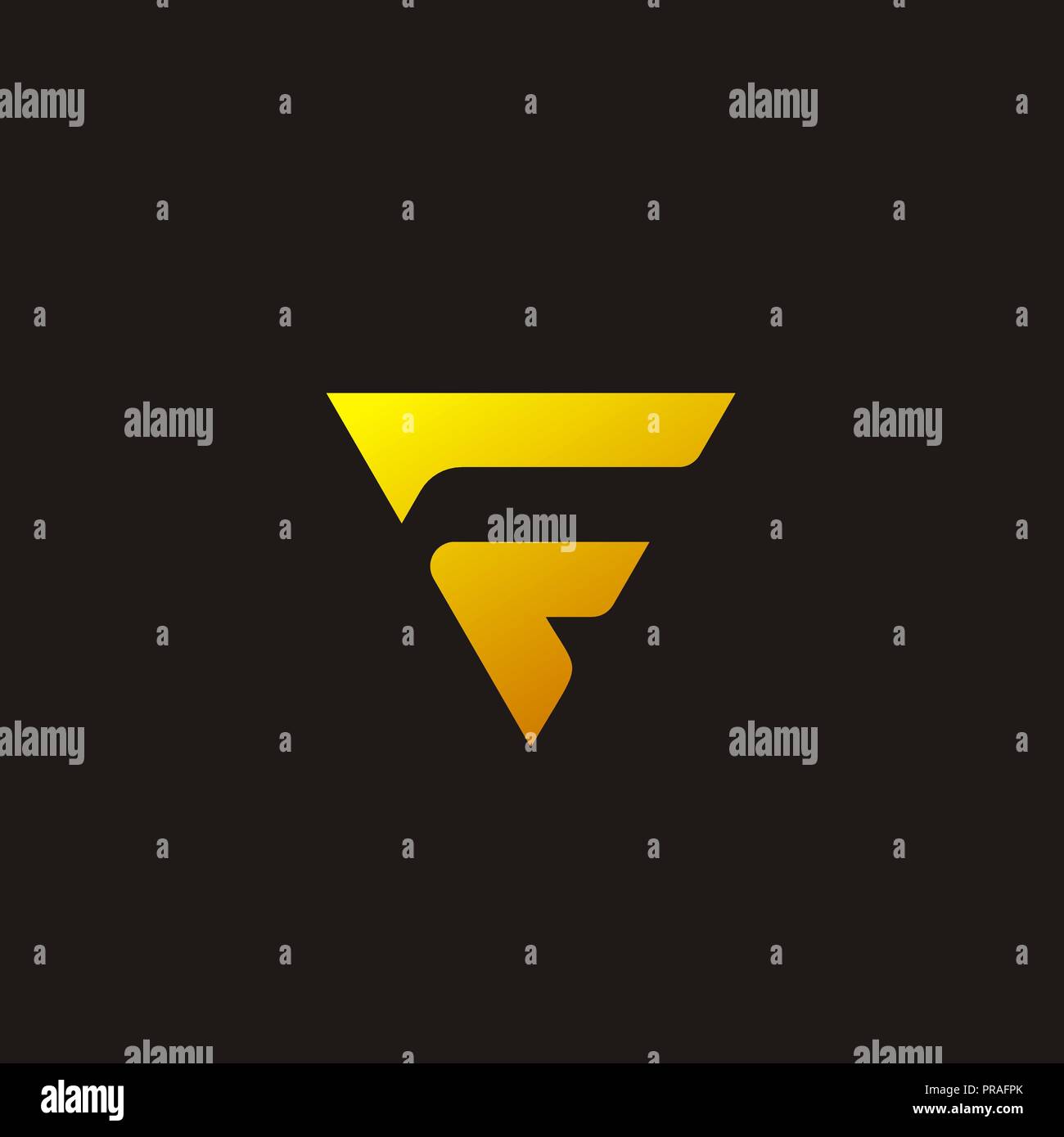 Lusso Creativo Lettera F Logo Concept Design Con Triangolo
