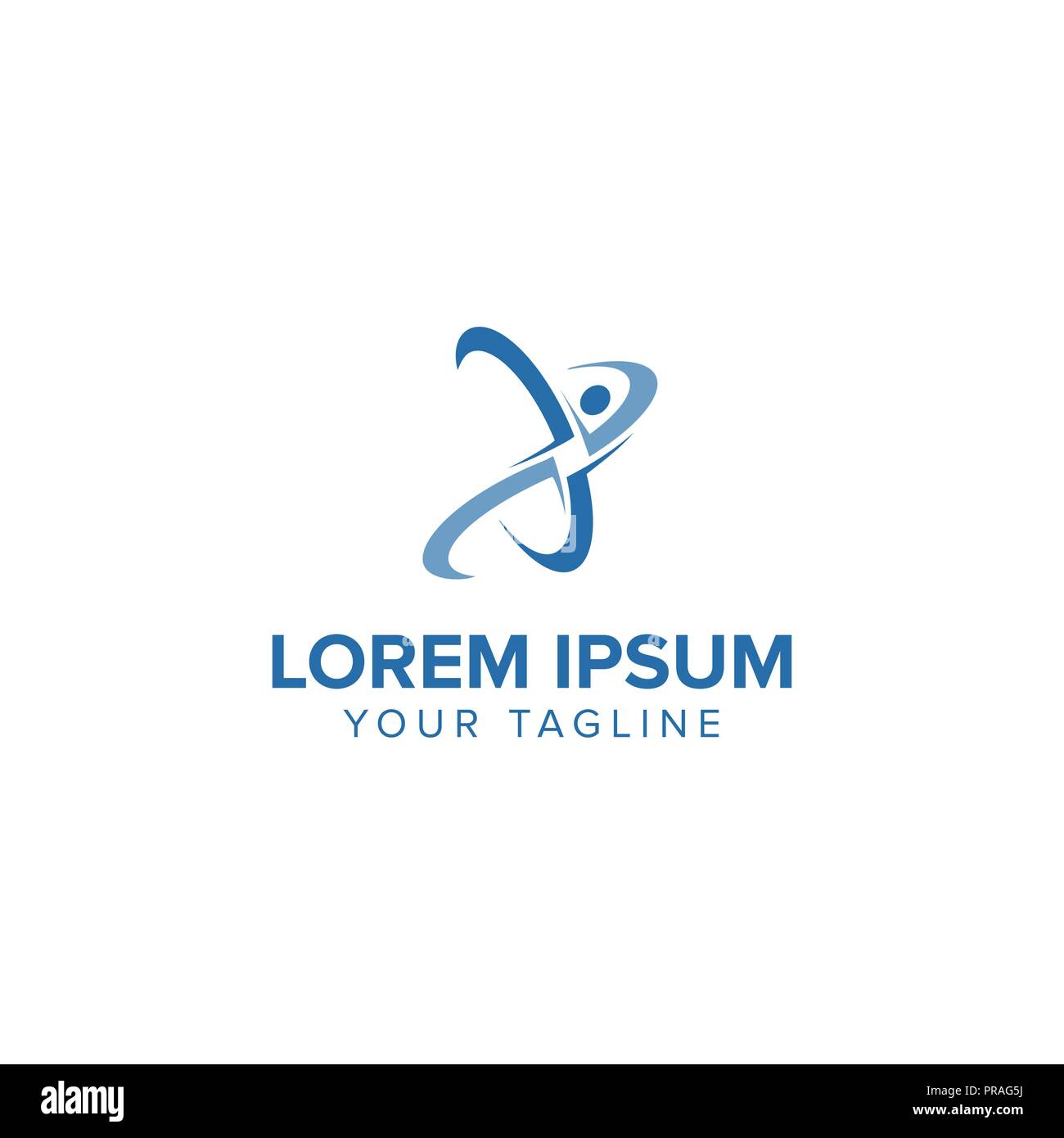 Azione astratta concetto Logo design dei modelli Illustrazione Vettoriale