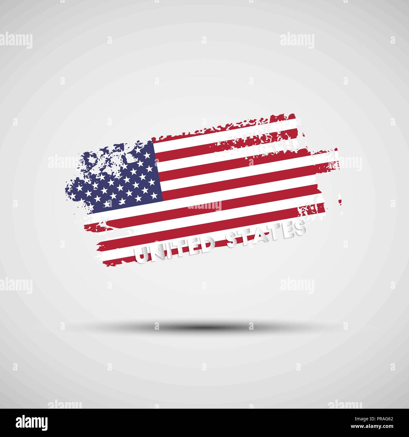 Bandiera degli STATI UNITI D'AMERICA. Illustrazione Vettoriale di grunge pennello con gli Stati Uniti d'America bandiera nazionale dei colori per la vostra scheda grafica e web design Illustrazione Vettoriale