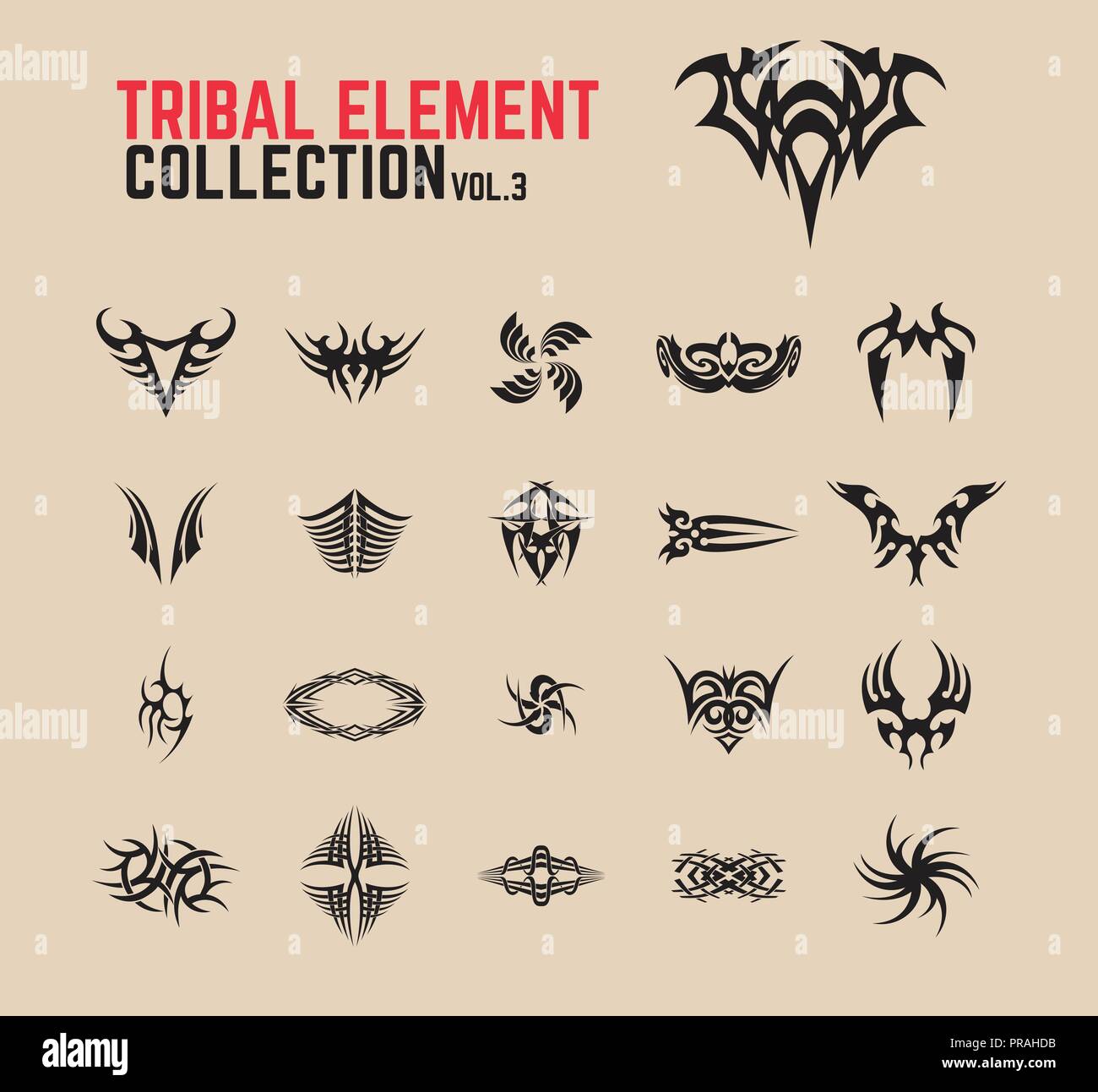 Tatuaggi Tribal Design Set di elementi Illustrazione Vettoriale