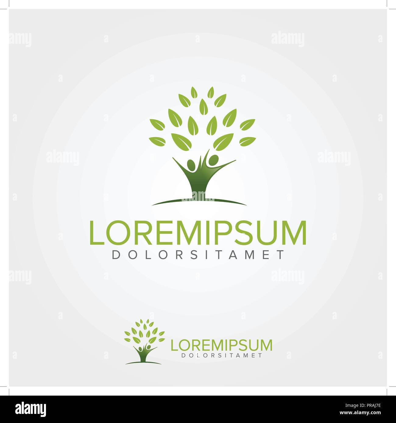 Tree persone modello di Logo Illustrazione Vettoriale