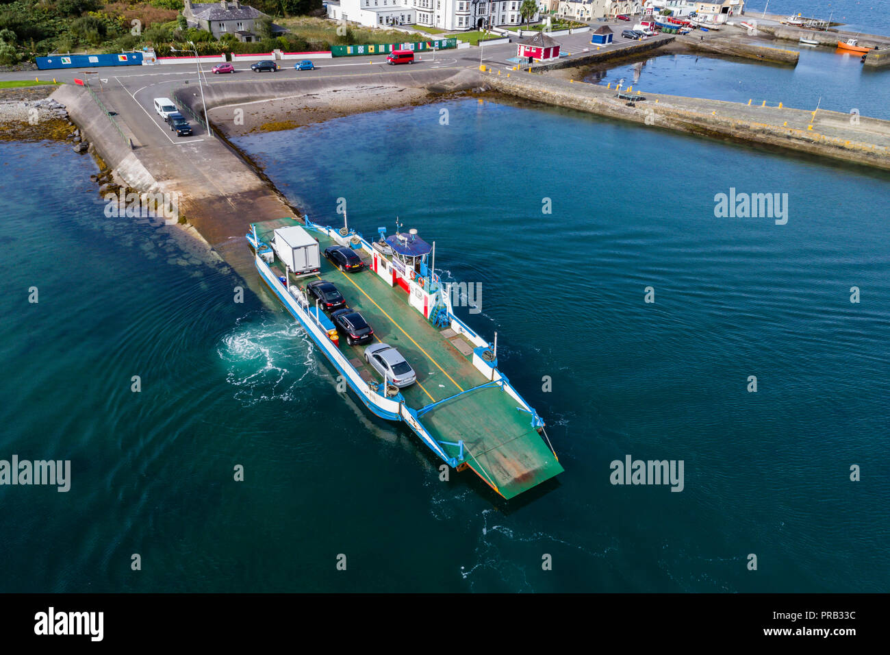 Valentia Island traghetto per trasporto auto e passeggeri a vela tra Cavalieri e città Cahersiveen Contea di Kerry, Irlanda Foto Stock