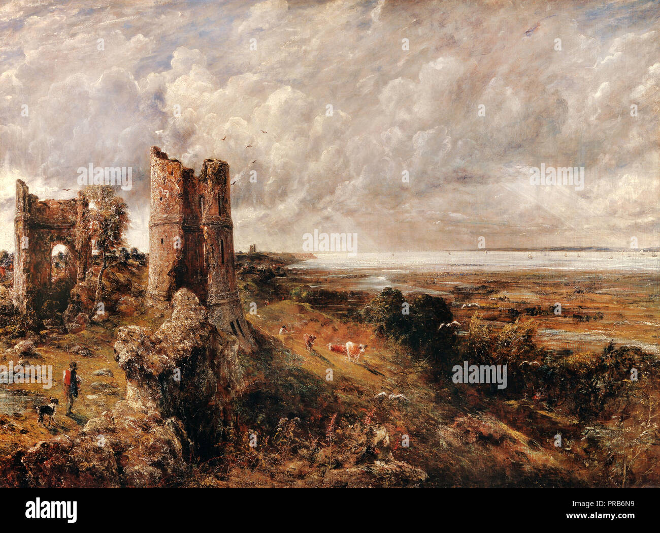 John Constable, Hadleigh Castle, la bocca del Tamigi la mattina dopo una notte di tempesta 1829 olio su tela, Yale Center per British Art di New Haven, STATI UNITI D'AMERICA Foto Stock