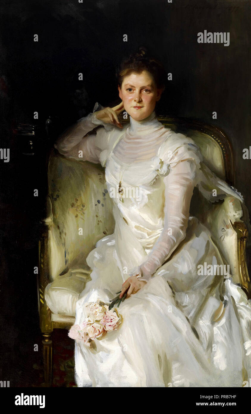 John Singer Sargent, la sig.ra Joshua Montgomery Sears ( Sarah Choate Sears ) 1899 Olio su tela, il Museo delle Belle Arti, Houston, TX, Stati Uniti d'America. Foto Stock
