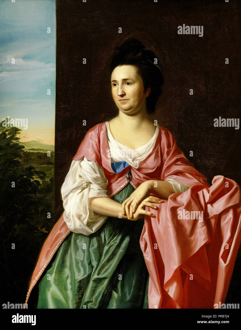 John Singleton Copley, la sig.ra Silvestro Gardiner, née Abigail Pickman, precedentemente noto come la sig.ra William Eppes, circa 1772, olio su tela, Brooklyn Museum di New York Foto Stock