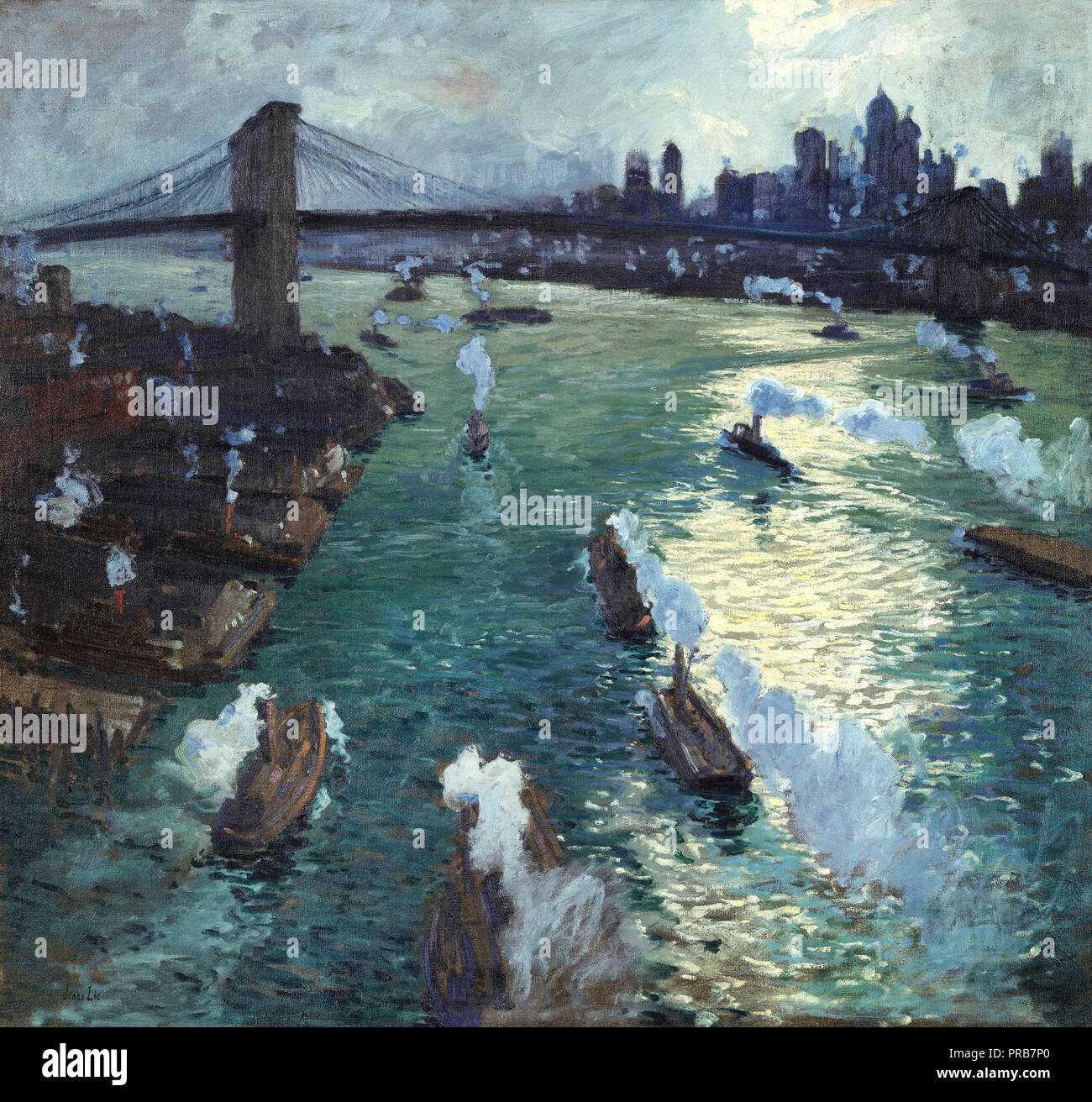 Jonas Lie, percorso d'Oro 1914 olio su tela, High Museum of Art, STATI UNITI D'AMERICA. Foto Stock