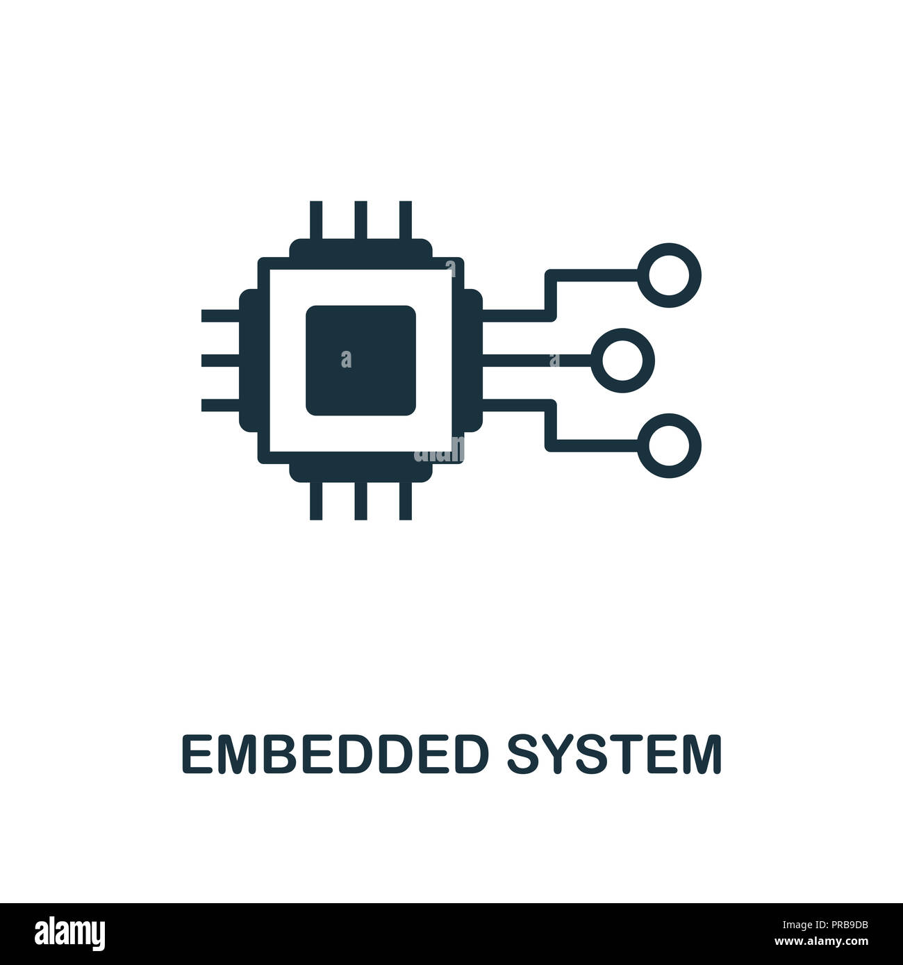 Il sistema Embedded icona. Semplice design di stile dall'industria 4.0 raccolta. UX e UI. Pixel premium perfetto sistema embedded icona. Per il web design, apps una Foto Stock