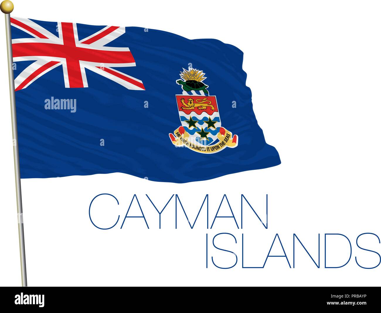 Isola Cayman bandiera, illustrazione vettoriale Illustrazione Vettoriale