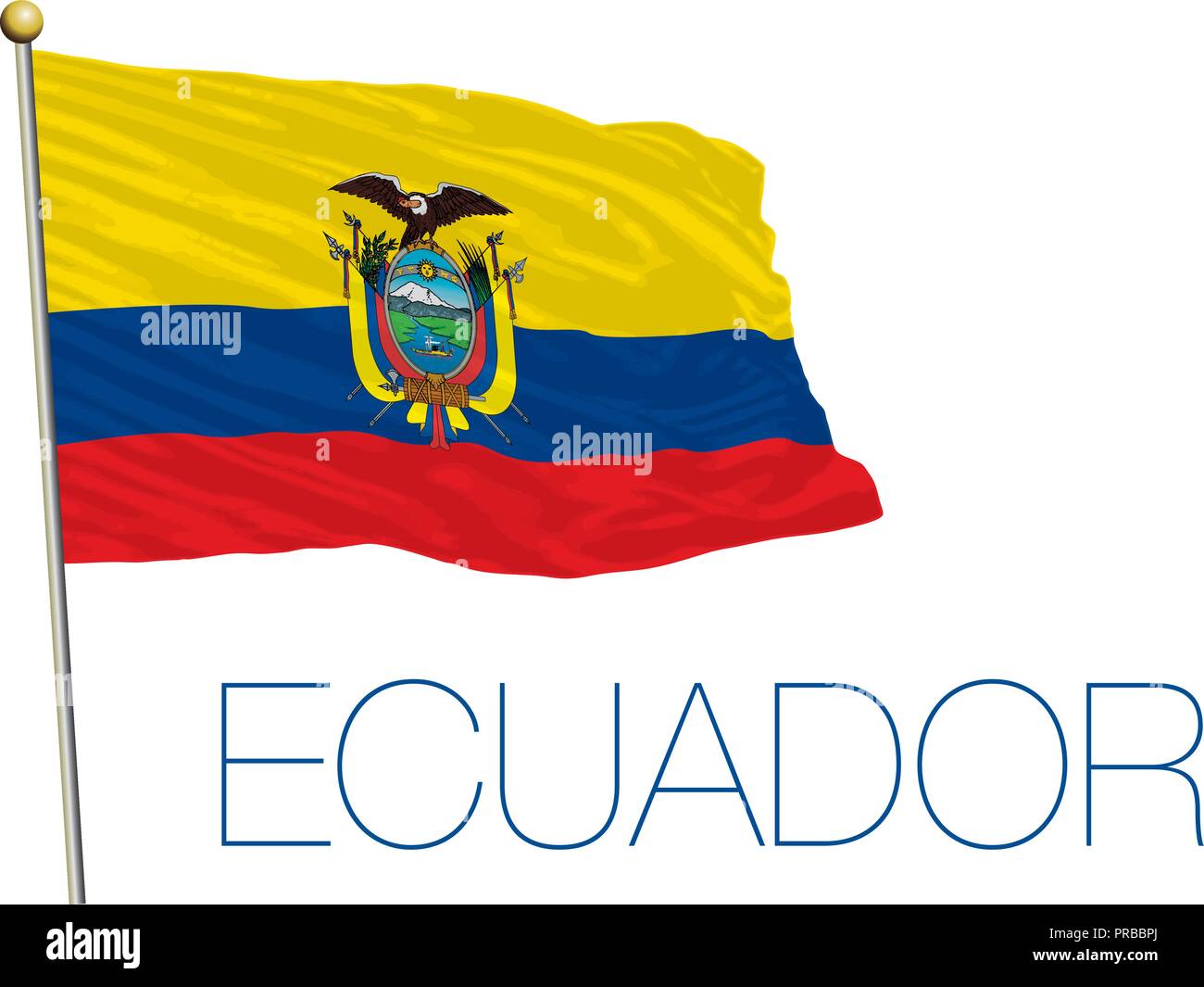 Ecuador bandiera, illustrazione vettoriale Illustrazione Vettoriale