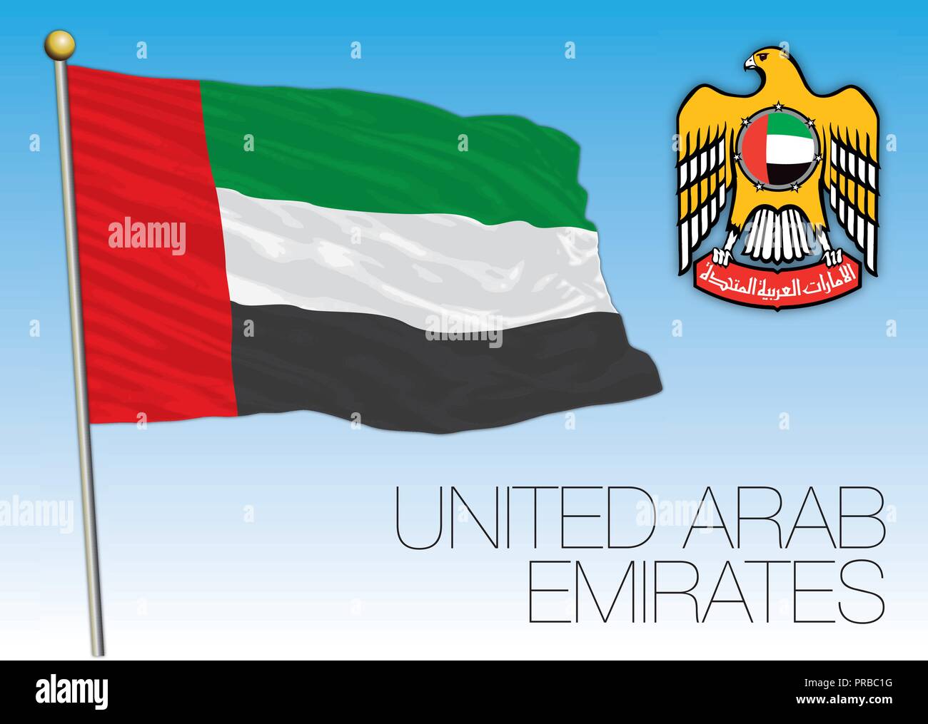 Bandiera Emirati Arabi Uniti 100x150 cm da pennone