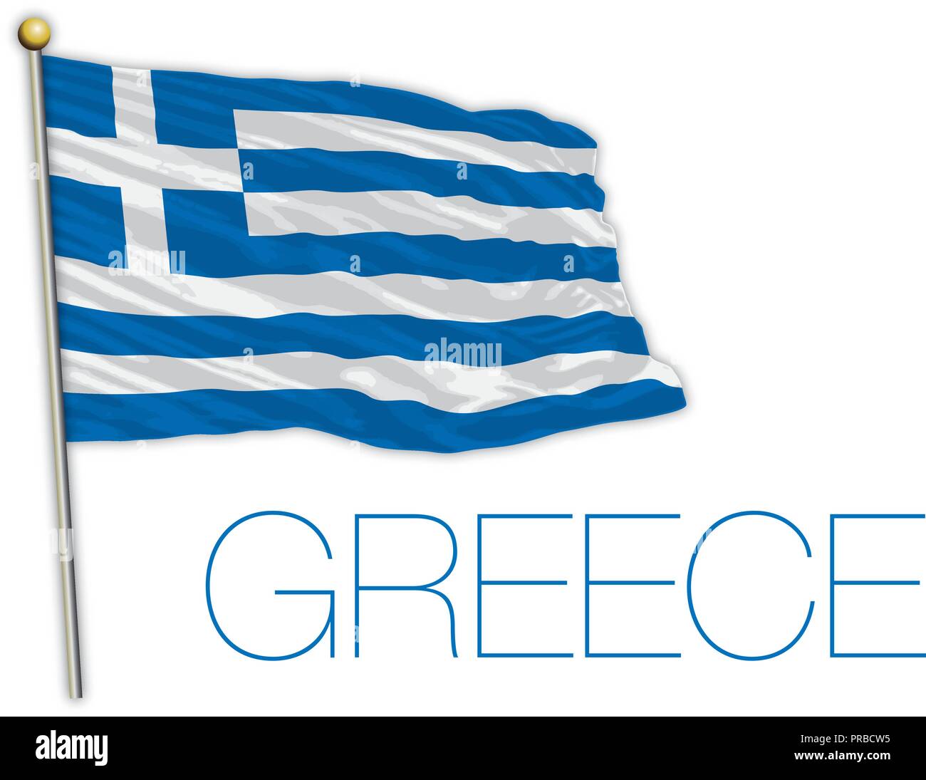 Bandiera della Grecia, Unione europea, illustrazione vettoriale Illustrazione Vettoriale